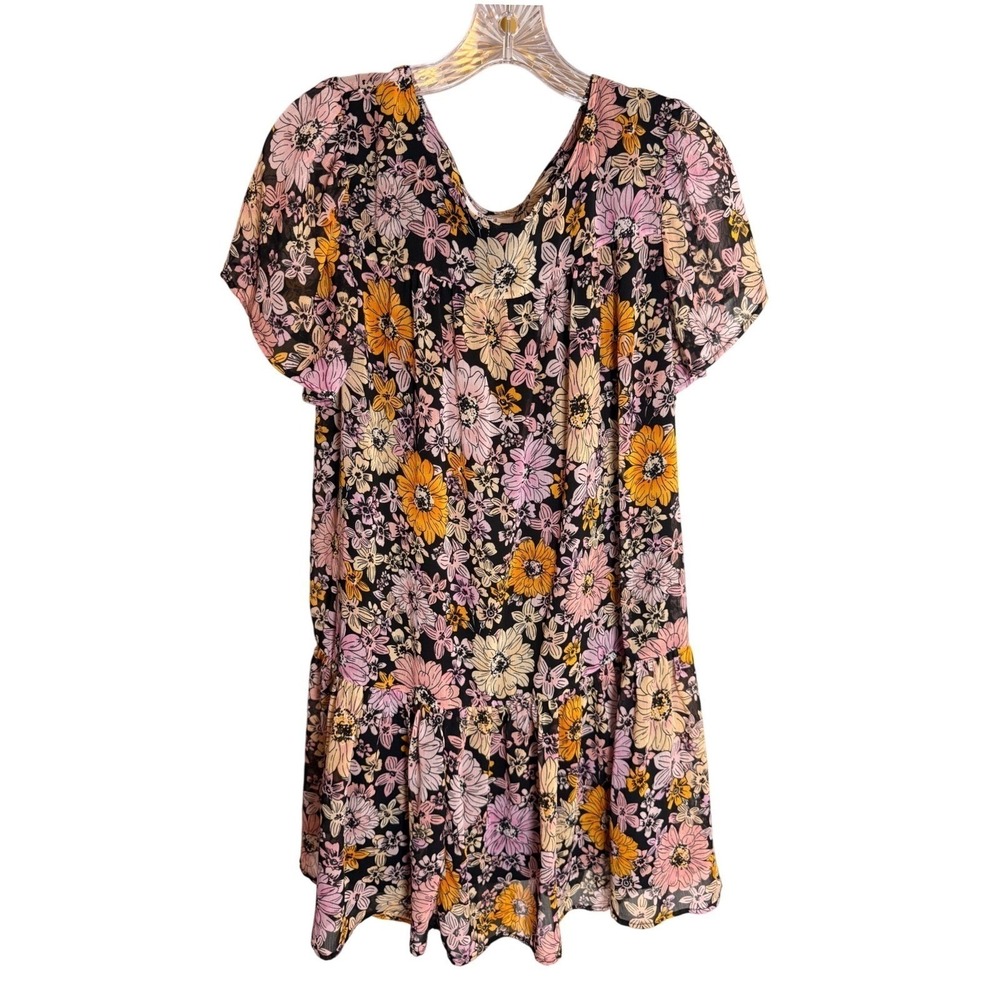 BB Dakota Steve Madden Floral Mini Dress Womens Size M Multicolor Boho